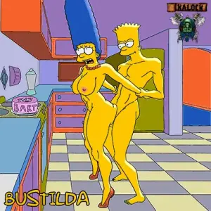 Bart & Marge Simpson Celebrando Su 18avo Cumpleaños (Bustilda)